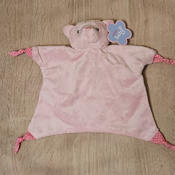 Aurora Baby Pink Bear Teether Lovey Hand Puppet New - Picture 1 of 8